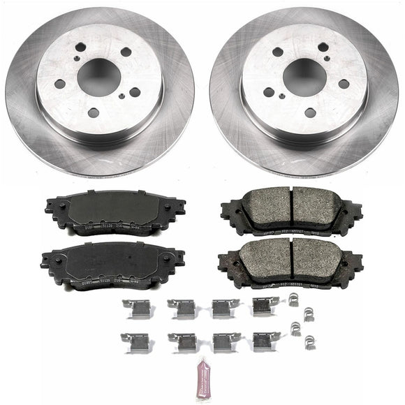 PowerStop OE Stock Replacement Low-Dust Ceramic Brake Pad and Rotor Kit