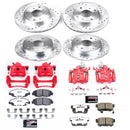 PowerStop Z26 Street Performance Ceramic Brake Pad, Drilled Slotted Rotor, and C