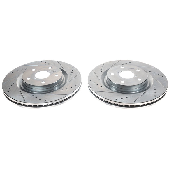 PowerStop Evolution Performance Drilled, Slotted & Plated Brake Rotor Pair
