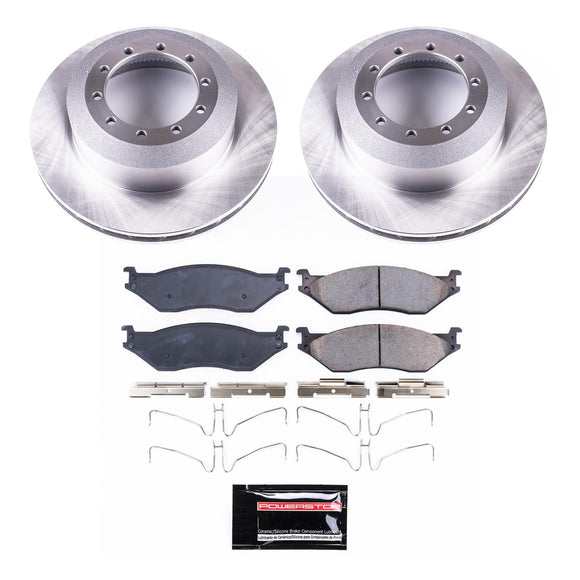 PowerStop Genuine Geomet Coated Rotor and Low-Dust Ceramic Brake Pad Kit