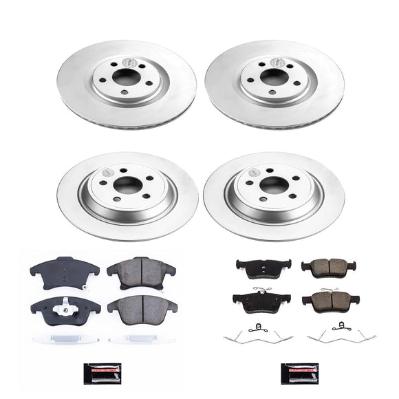 PowerStop Genuine Geomet Coated Rotor and Low-Dust Ceramic Brake Pad Kit
