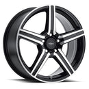 18x8 Voxx Como Gloss Black Mach Face 5x108/114.3 ET45 wheel/rim