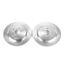 PowerStop Evolution Drilled Slotted Rotors Pair Rear For Ford Taurus