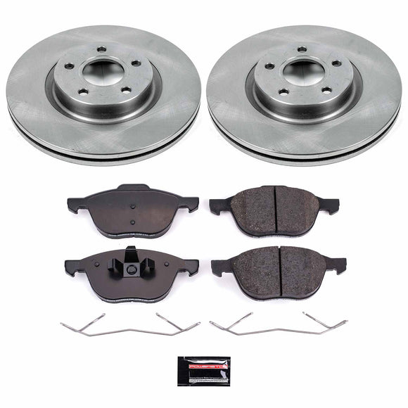 PowerStop OE Stock Replacement Low-Dust Ceramic Brake Pad and Rotor Kit