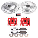 PowerStop Z26 Street Performance Ceramic Brake Pad, Drilled Slotted Rotor, and C