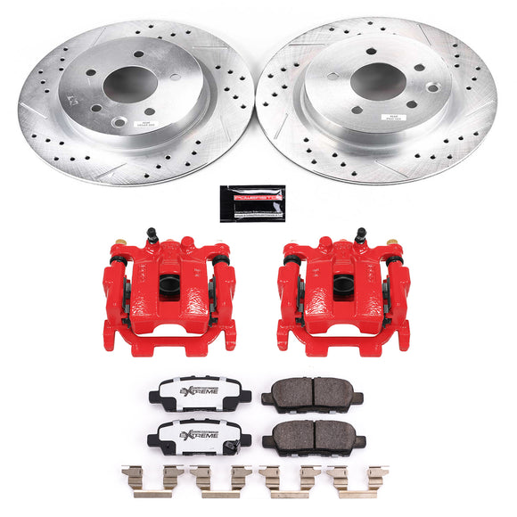 PowerStop Z26 Street Performance Ceramic Brake Pad, Drilled Slotted Rotor, and C