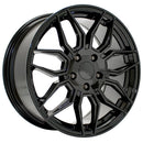 18" Replica Wheel CV03C Fits Chevrolet C7 Corvette 18x8.5 Gloss Black Wheel