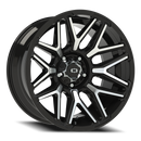 20X10 Vision 305 Rekluse Gloss Black Machined Face Wheel 5x139.7 5x5.5 ET-25 CB1