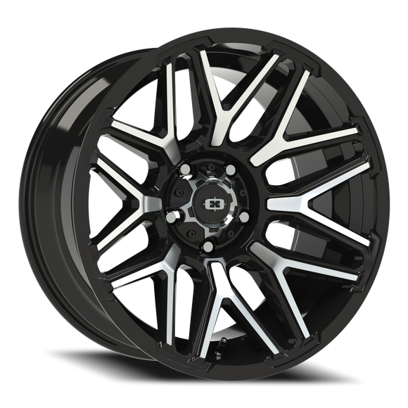20X10 Vision 305 Rekluse Gloss Black Machined Face Wheel 5x139.7 5x5.5 ET-25 CB1