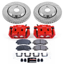 PowerStop Z23 Daily Driver Carbon-Fiber Ceramic Pads Drilled & Slotted Rotor & C