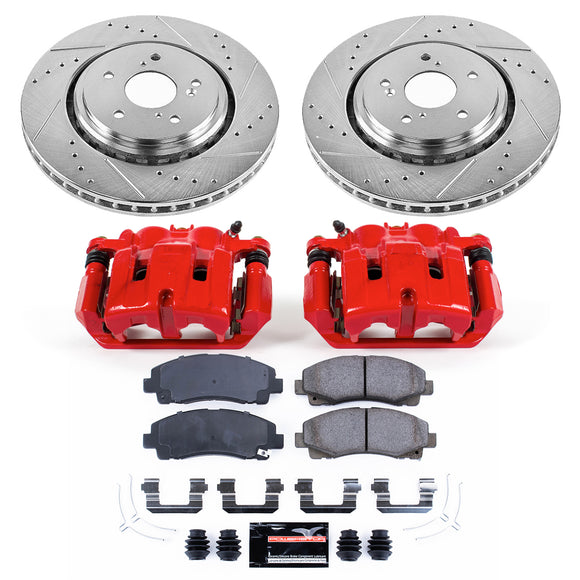 PowerStop Z23 Daily Driver Carbon-Fiber Ceramic Pads Drilled & Slotted Rotor & C