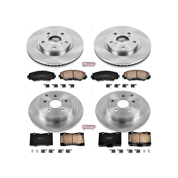 PowerStop OE Stock Replacement Low-Dust Ceramic Brake Pad and Rotor Kit
