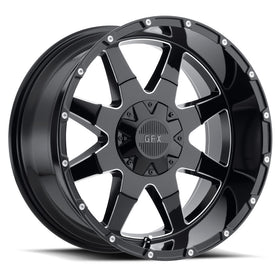 18x9 G-FX TR-12 Gloss Black Milled 6x135/139.7 ET12 wheel/rim