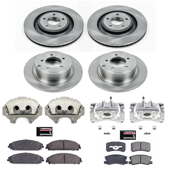 PowerStop OE Stock Replacement Low-Dust Ceramic Brake Pad, Rotor and Caliper Kit