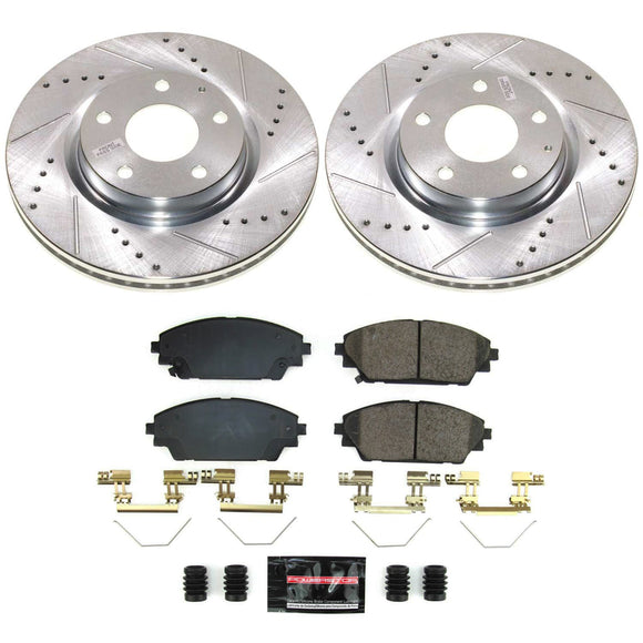 PowerStop Z23 Daily Driver Carbon-Fiber Ceramic Brake Pad and Drilled & Slotted