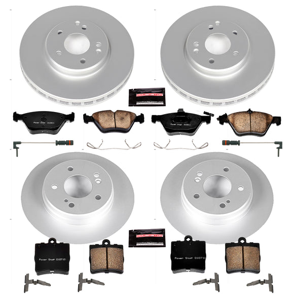 PowerStop Genuine Geomet Coated Rotor and Carbon-Fiber Ceramic Brake Pad Kit