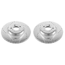 PowerStop Evolution Drilled Slotted Rotors Pair Rear For BMW 750i