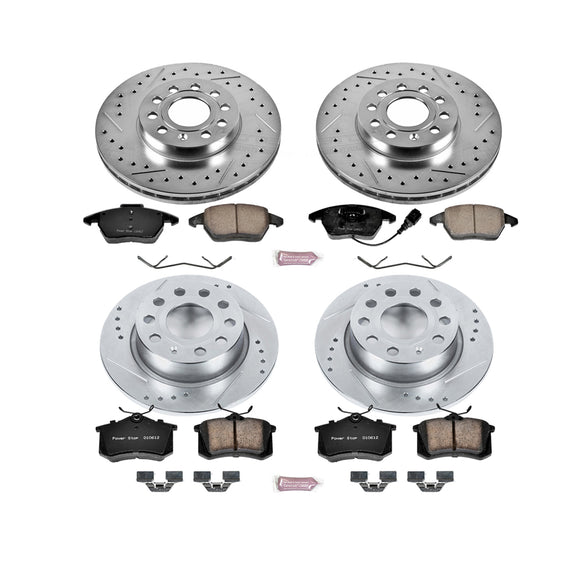 PowerStop Z23 Daily Driver Carbon-Fiber Ceramic Brake Pad and Drilled & Slotted