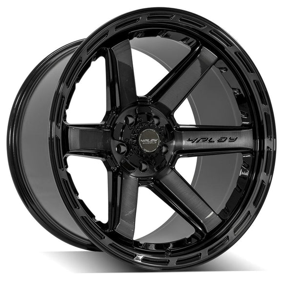 4Play Gen3 4P63 22x12 Black Brushed Face Tinted Wheel 5x127 ET-44 CB87.1