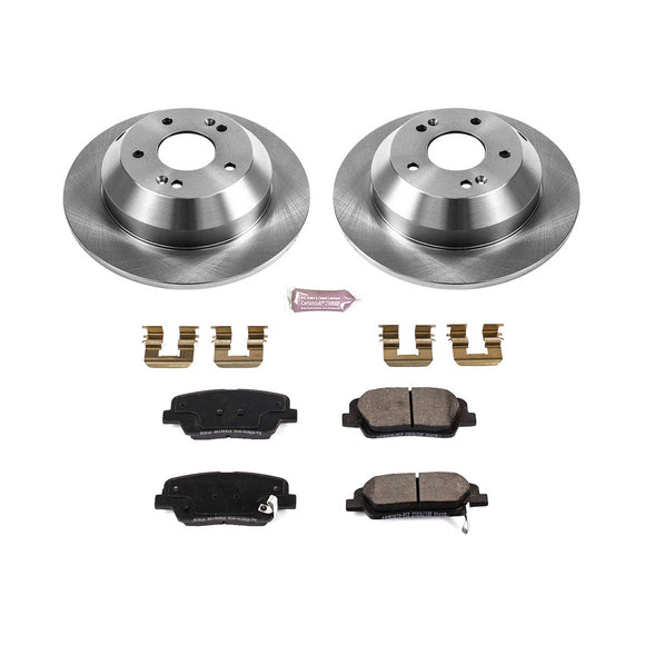 PowerStop OE Stock Replacement Low-Dust Ceramic Brake Pad and Rotor Kit