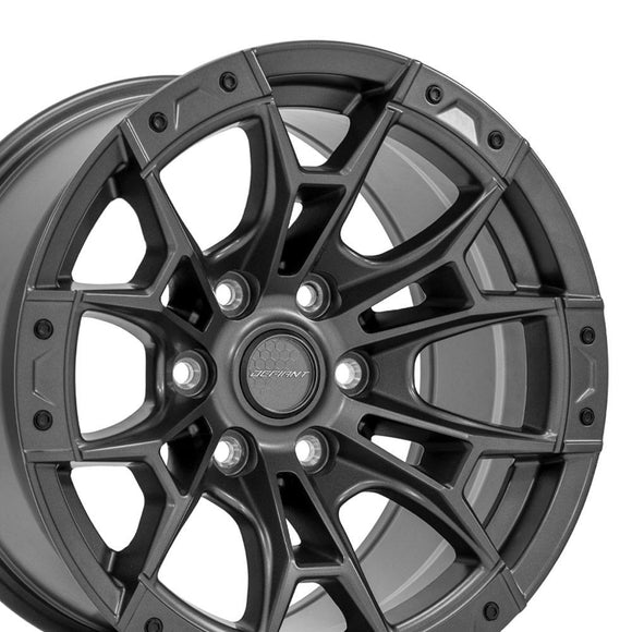 17x9 Defiant DF04 Dark Satin Charcoal 6x135 ET12 Wheel Rim