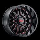 24x14 Cali Off-Road Summit  Black/Red Milled Spokes 8x180 ET-76 wheel-4