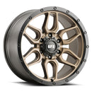 17x8.5 G-FX TR-18 Textured Bronze w/ Matte Black Lip  5x127 ET-6 wheel/rim