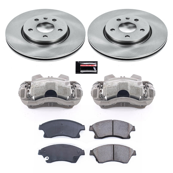 PowerStop OE Stock Replacement Low-Dust Ceramic Brake Pad, Rotor and Caliper Kit
