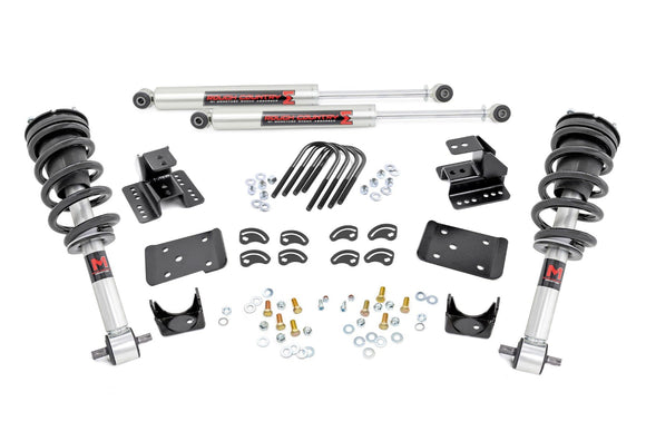 Rough Country 2 Inch Lowering Kit 4 Inch Rear Lowering Chevy GMC 1500 14-18 and Classic
