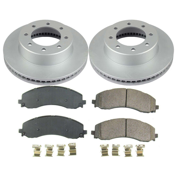 PowerStop Genuine Geomet Coated Rotor and Low-Dust Ceramic Brake Pad Kit