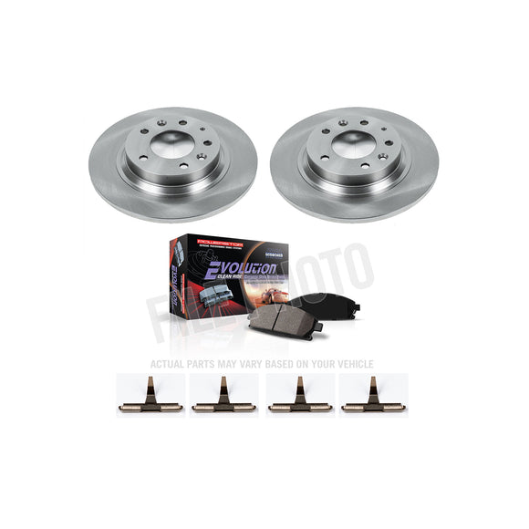 PowerStop OE Stock Replacement Low-Dust Ceramic Brake Pad and Rotor Kit