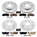PowerStop Genuine Geomet Coated Rotor and Low-Dust Ceramic Brake Pad Kit