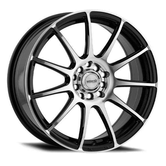 17x7 Maxxim Champ Machined Face/ Black 4x100 4x108 4x4.25 ET40 Wheel Rim