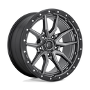 20x9 Fuel Off-Road D680 Rebel Matte Gun Metal Black Bead Ring 5x139.7 ET1 Wheel