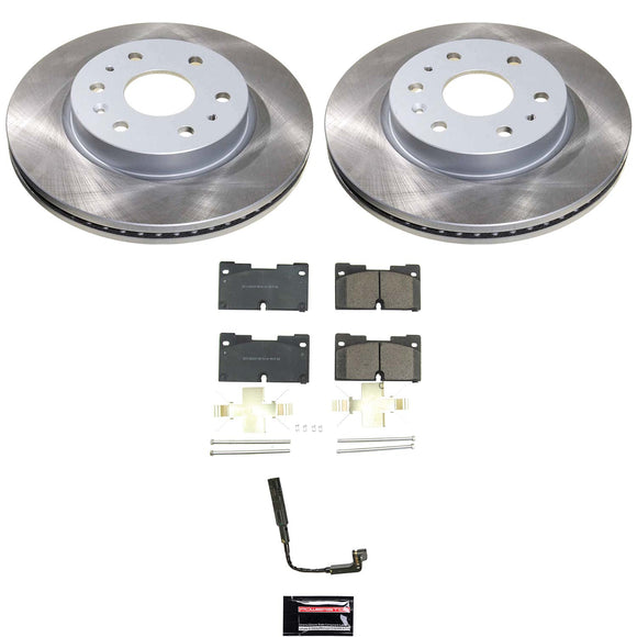PowerStop Semi-Coated Rotor and Low-Dust Ceramic Brake Pad Kit