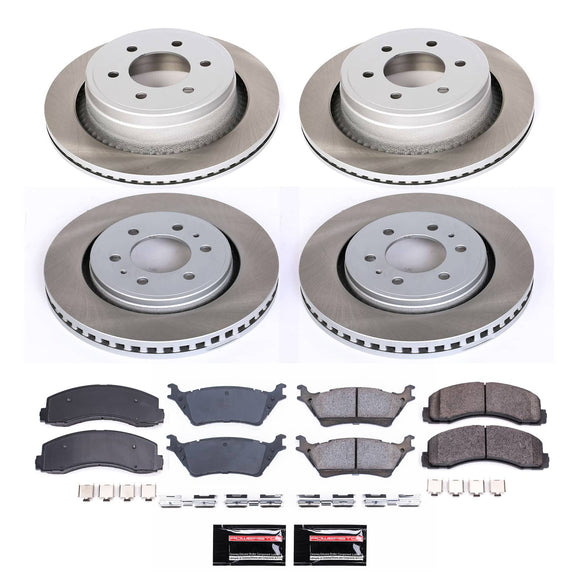 PowerStop Semi-Coated Rotor and Low-Dust Ceramic Brake Pad Kit