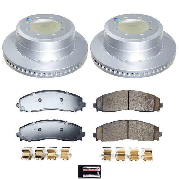 PowerStop Genuine Geomet Coated Rotor and Low-Dust Ceramic Brake Pad Kit