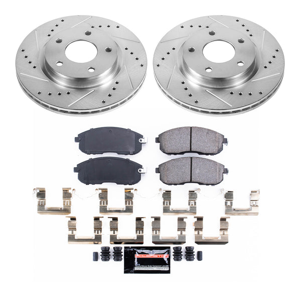 PowerStop Z23 Daily Driver Carbon-Fiber Ceramic Brake Pad and Drilled & Slotted