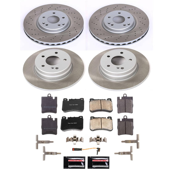 PowerStop Semi-Coated Rotor and Low-Dust Ceramic Brake Pad Kit