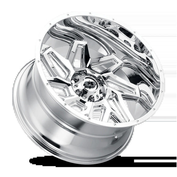 20x10 Vision 361 Spyder Chrome Wheel 8x180 ET-25 CB124.2