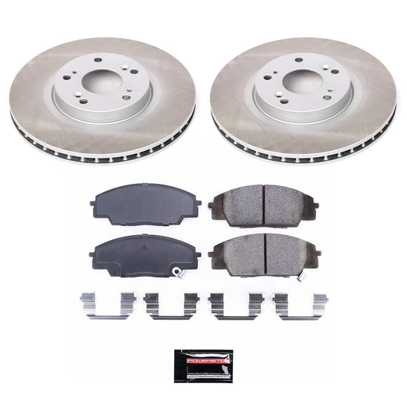 PowerStop Semi-Coated Rotor and Low-Dust Ceramic Brake Pad Kit