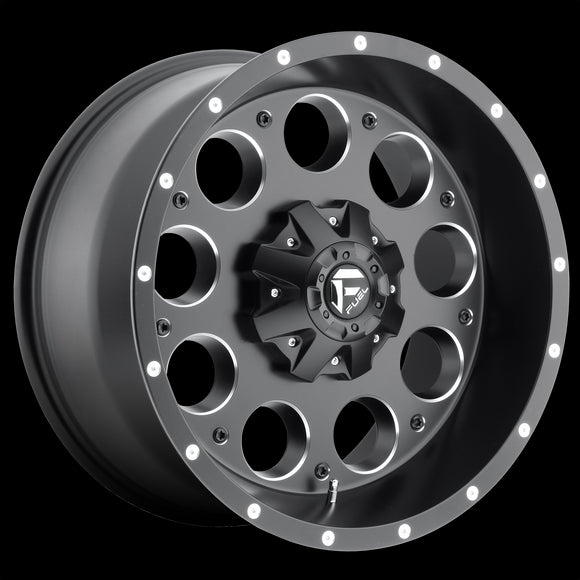 17X9 Fuel D525 REVOLVER Matte Black Milled 5X127/5X139.7 ET-12 wheel/rim