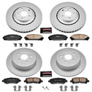 PowerStop Genuine Geomet Coated Rotor and Low-Dust Ceramic Brake Pad Kit