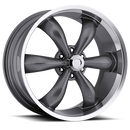 22x9.5 Vision 142 Legend 5/6 Gun Metal Machined Lip 6x139.7 ET30 CB106.2