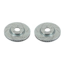 PowerStop Evolution Drilled Slotted Rotors Pair Front For Kia Optima