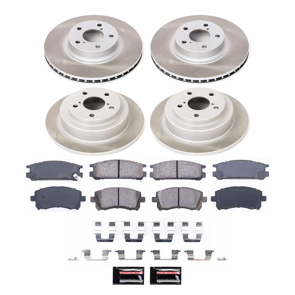 PowerStop Semi-Coated Rotor and Low-Dust Ceramic Brake Pad Kit