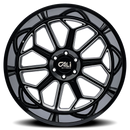 22x12 Cali Off-Road Auburn Gloss Black Milled 6x135 ET-51 CB87.1 Wheel Rim