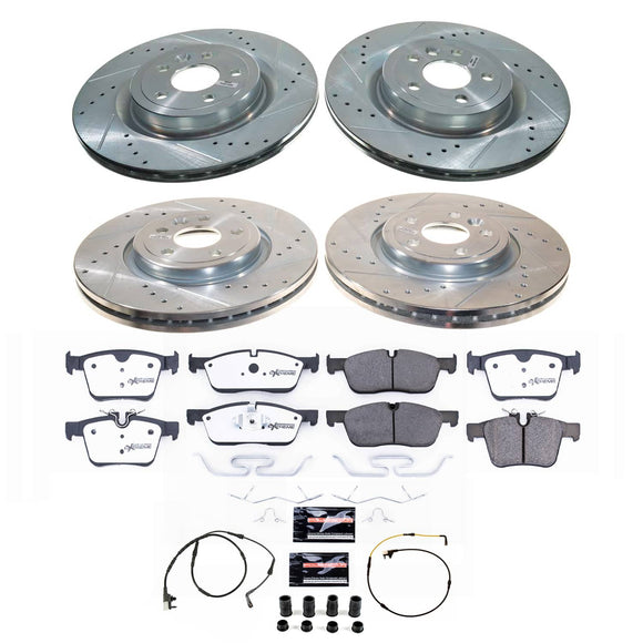 PowerStop Z36 Carbon-Fiber Ceramic Brake Pad with Drilled and Slotted Rotor Kit