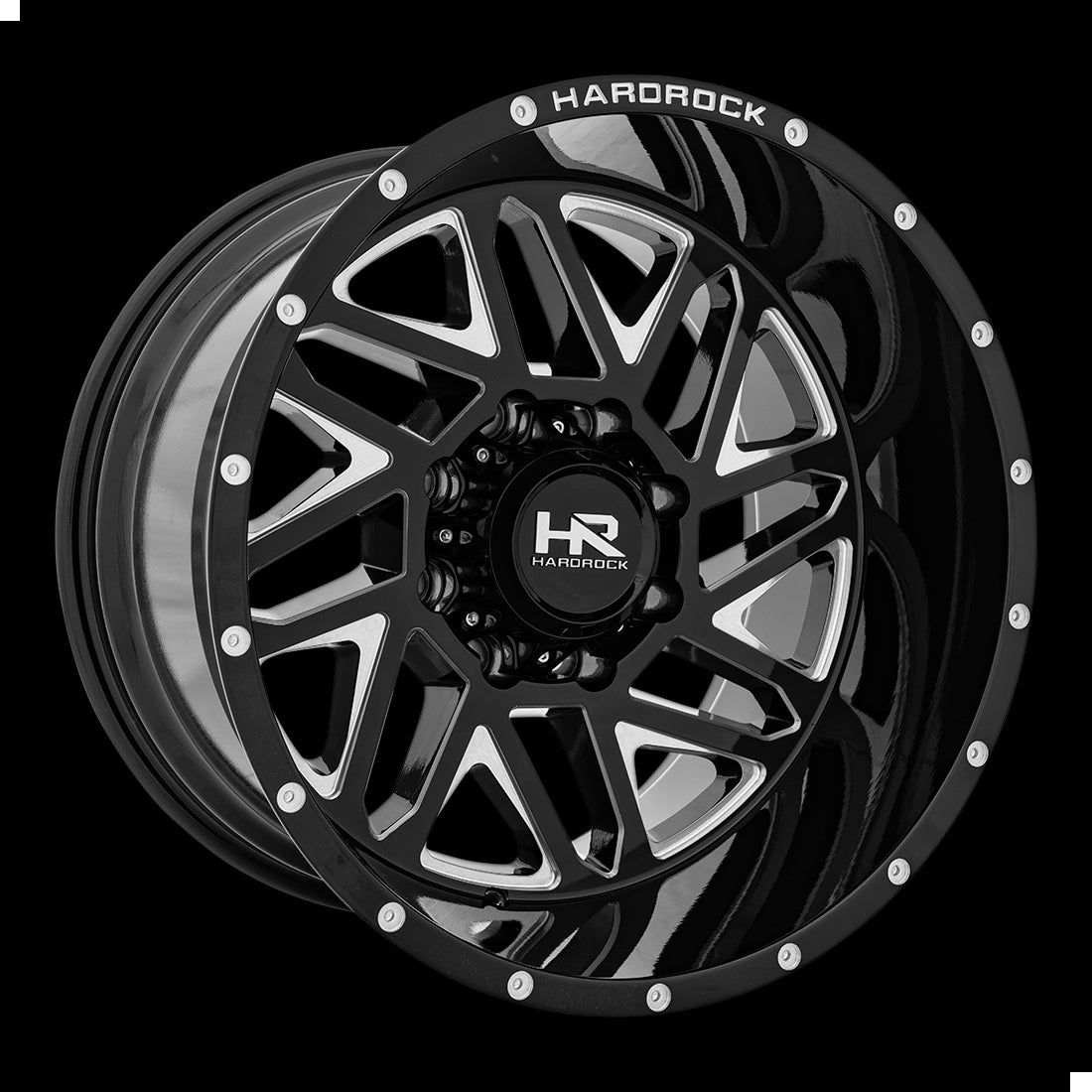 20x12 Hardrock Bones XPosed Gloss Black Milled 5x150 ET-44 wheel/rim - 0