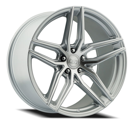 19x9.5 Select Precision Alloys Shadow Silver Brushed 5x112 ET35 Wheel